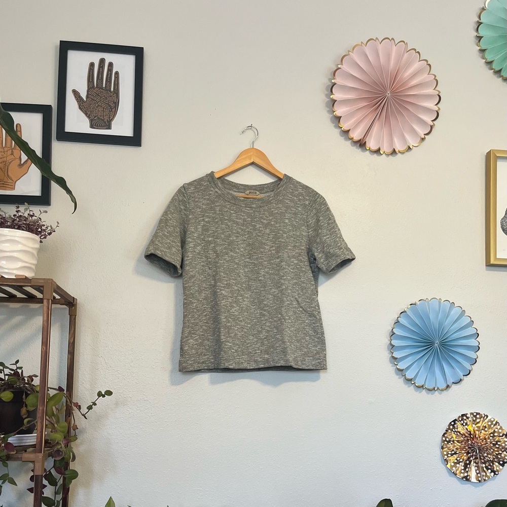 Duluth Trading Co Heavyset T-Shirt - Green/Grey Heather